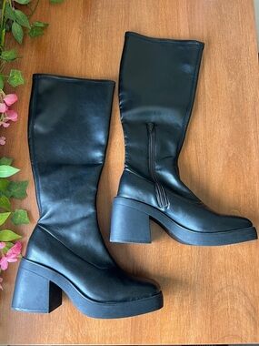 Wild fable Black Over-the-Knee Platform Boots w 8.5